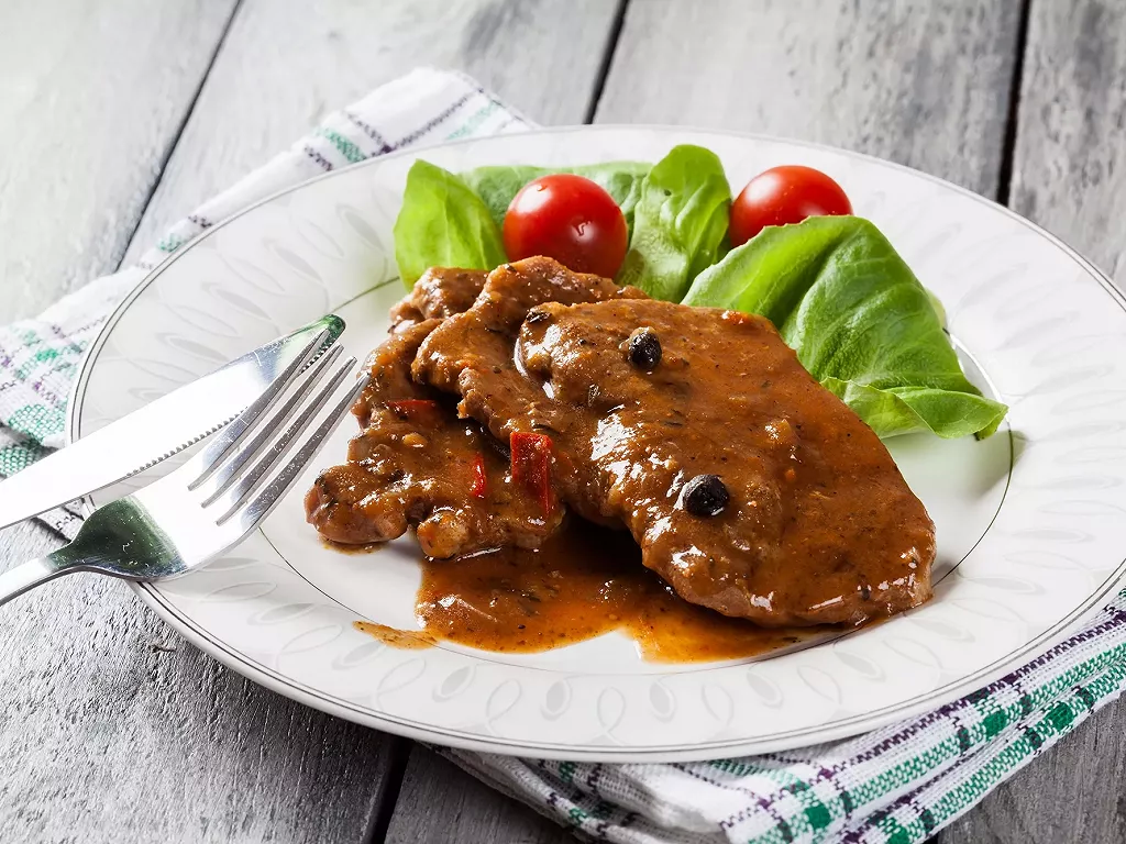 côtelettes de porc à la sauce poivre
